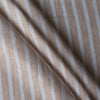 Salt & Sand Stripe herringbone linen – beige textured herringbone weave with white vertical stripes, lightweight linen for garments.