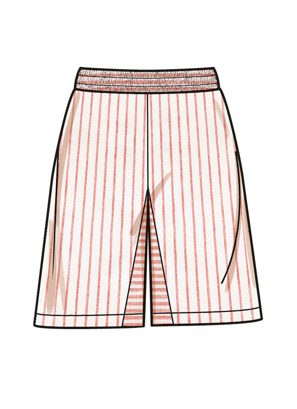 Simplicity Sewing Pattern S9956 for Misses' Pull-On Shorts and Wide-Leg Pants