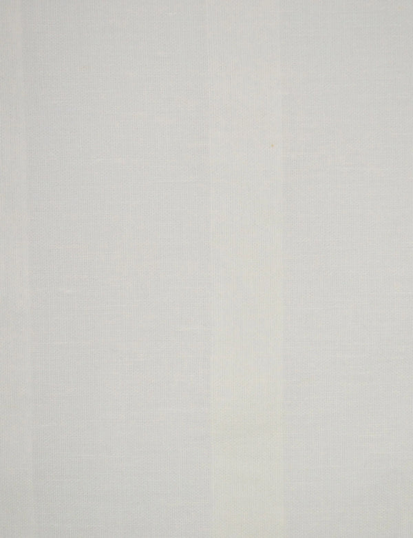 Snow Veil 320cm extra-wide white linen cotton sheer curtain fabric with subtle self-stripe