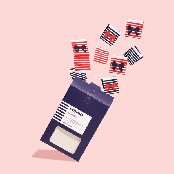 sohmo bow stripe labels 2