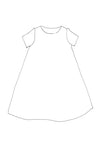The Trapeze Sewing Pattern - Flared Dress with Neat Shoulders and Shallow Neckline