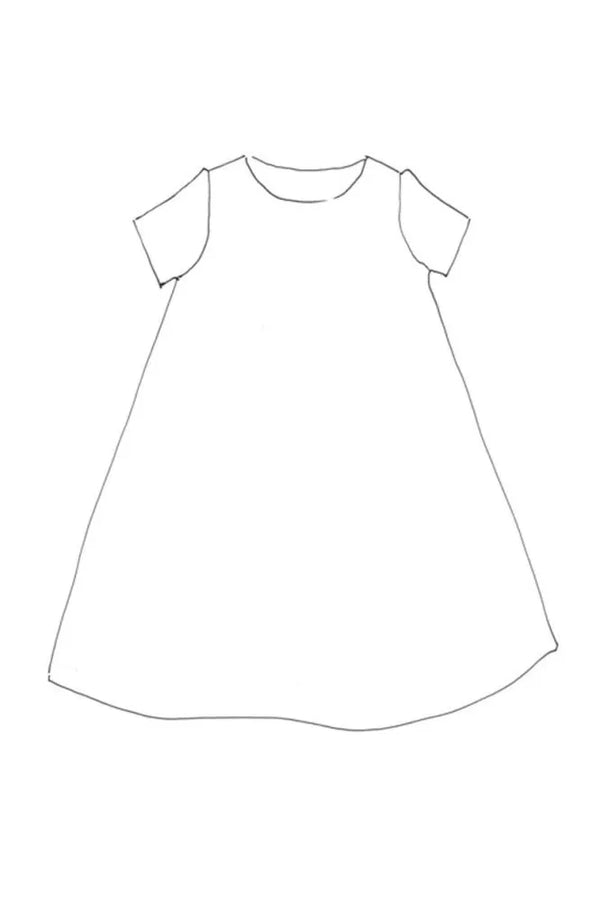 The Trapeze Sewing Pattern - Flared Dress with Neat Shoulders and Shallow Neckline