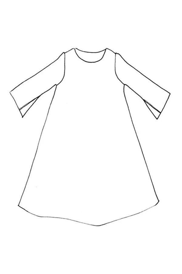 The Trapeze Sewing Pattern - Flared Dress with Neat Shoulders and Shallow Neckline