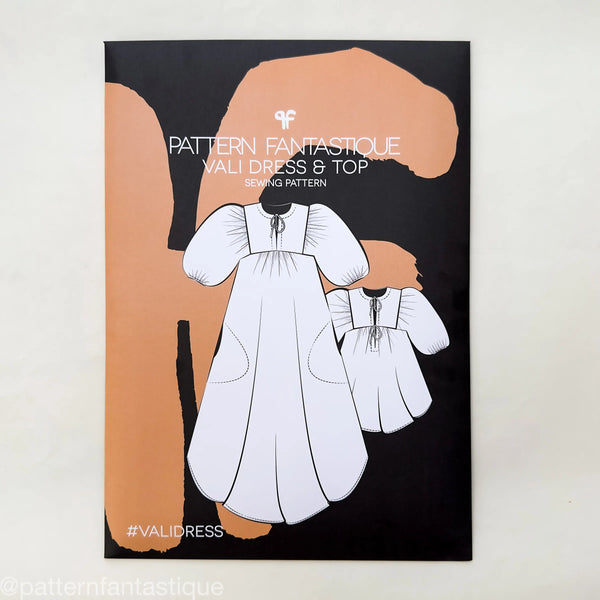 Vali Dress & Top Sewing Pattern – 70s-inspired smock with gathered yoke & neckline options