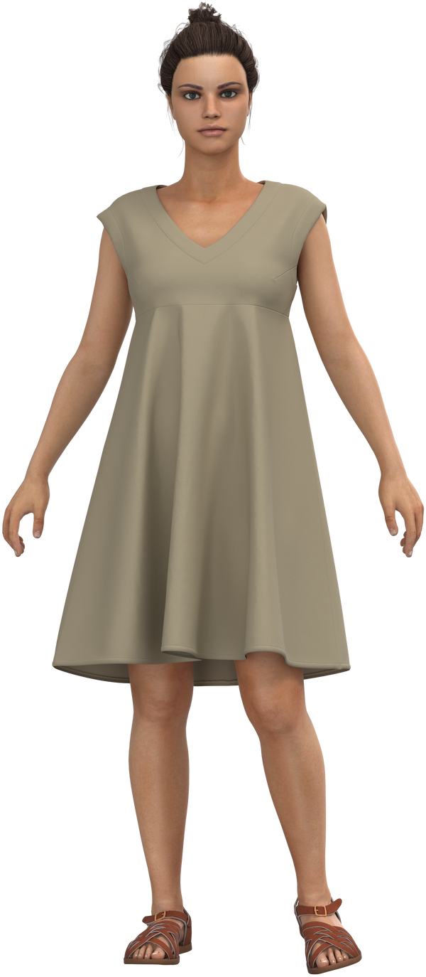 Lissy Flared Dress Sewing Pattern - PDF