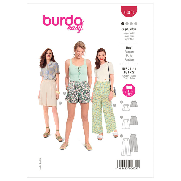 Burda Style Sewing Pattern BUR6008