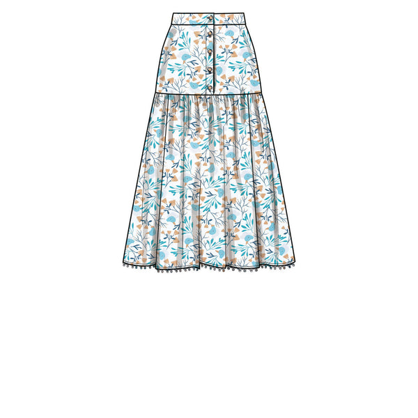 Misses' Top and Skirts S9613 Multi-Size Sewing Pattern