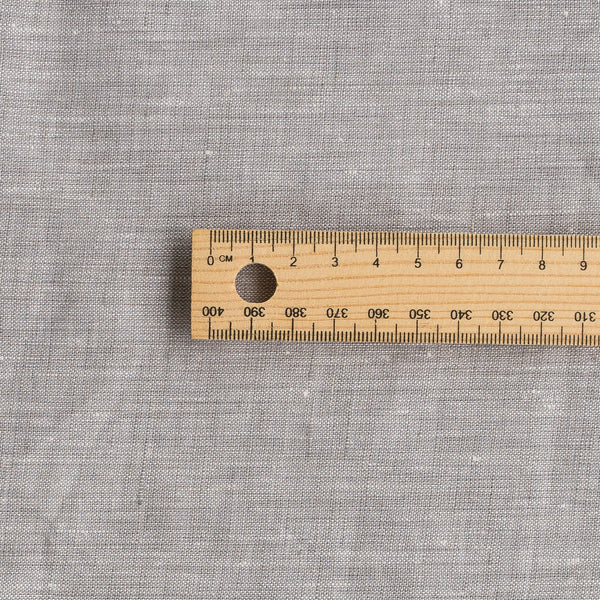 Light pure linen fabric with elegant texture and unique white warp and grey weft color effect