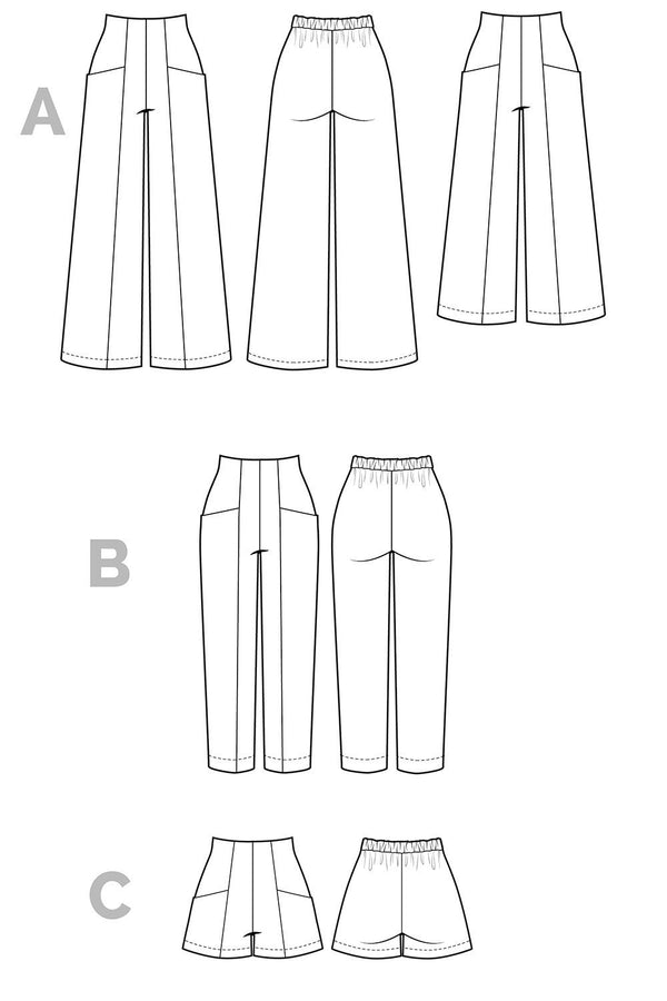 Pietra Pants and Shorts Sewing Pattern-Sewing Patterns-de Linum