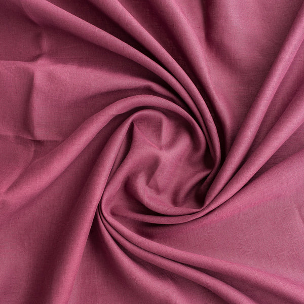 Lightweight Plain Plum 100% linen fabric with tight weave and fine texture, ideal for summer dresses, tops, skirts, and pants.