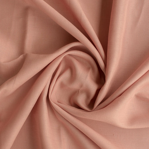 Lightweight Vintage Rose linen fabric with a natural wrinkling texture, ideal for creating elegant summer dresses and tops.
