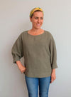 Style Arc’s Wilma Woven Top pattern showcasing a square shape with gusseted dolman sleeves.