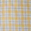 Summery Daffodil Check Linen Fabric with yellow and grey checks, offering a lightweight and delicate slub texture for airy summer garments.