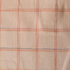 Subtle check Peach Puff 100% linen fabric with variegated thread, ideal for creating elegant and versatile garments