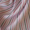 Blush & Cocoa Stripe 100% Linen Fabric