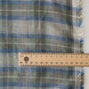 Blue Green Plaid 100% Linen Fabric