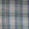 Blue Green Plaid 100% Linen Fabric