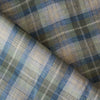 Blue Green Plaid 100% Linen Fabric