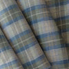 Blue Green Plaid 100% Linen Fabric