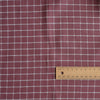 Barossa Burgundy Check Linen Blend Fabric