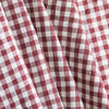 Mulberry Gingham Extra Wide 100% Linen Fabric in 280cm width, light-medium weight, ideal for clothing and home textiles.