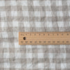 Nature Gingham Extra Wide 100% Linen Fabric in natural colour, 280cm width, perfect for clothing and home textiles.