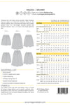 Brumby skirt sewing pattern, featuring gathered designs with deep scoop pockets and an exposed zipper