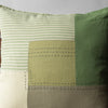 Green Patchwork Cushion Cover 100% Linen