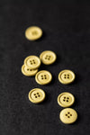 Citrus Yellow Cotton Button 15mm - organic cotton sewing button, eco-friendly and washable