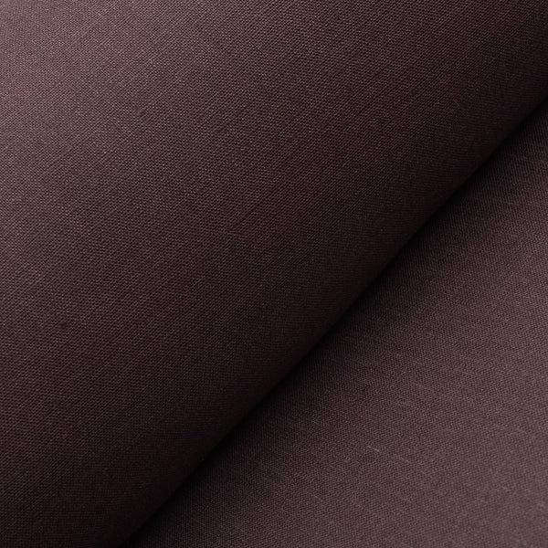 Deep Aubergine 100% Linen Fabric| Remnant