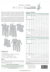 Durban multi-size sewing pattern featuring mix and match jumpsuit & romper styles with various necklines, sleeves, and leg cuts, suitable for intermediate skill levels.