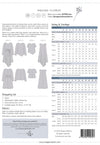 Floreat sewing pattern for an asymmetrical dress or blouse, suitable for light to medium weight fabrics, with multiple sleeve and hem lengths.