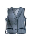 McCall's Sewing Pattern M8442 for unisex lined vests with V-neckline and optional pocket details.