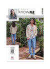 Know Me Sewing Pattern ME2075 by Donny Q for men’s tailored jacket with notched collar and fitted pants with waistband and fly zipper