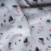 Precious stone-like print on a clean white linen-cotton blend fabric with a beautiful slub and soft hand