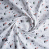 Precious stone-like print on a clean white linen-cotton blend fabric with a beautiful slub and soft hand