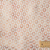 Light pink ombré embroidered linen fabric with gradient web-style embroidery for elegant fashion and home decor.