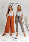 Opal Pants and Shorts Sewing Pattern - Options for Tapered Leg Pants, Wide Leg Pants, and Shorts with Paper Bag or Elastic Waist