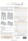 Opal Pants and Shorts Sewing Pattern - Options for Tapered Leg Pants, Wide Leg Pants, and Shorts with Paper Bag or Elastic Waist