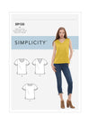 Simplicity Sewing Pattern S9133 for Misses' Tops with sleeve and neckline variations