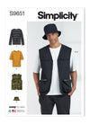 Men’s knit top, vest, and hat made using Simplicity Sewing Pattern S9651