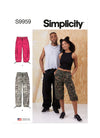 Unisex cargo pants made using Simplicity Sewing Pattern S9959