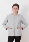 Stylish Tamarack Jacket sewing pattern, perfect for quilted layering, available from Grainline Studio at de Linum