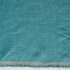 Aquamarine Fizz 100% Linen Fabric, showcasing the interplay of aqua and deep green threads with a natural, non-sheer texture