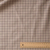 Earthy Tone Check Giza Cotton Blend Fabric with Tiny Gingham Style Checks