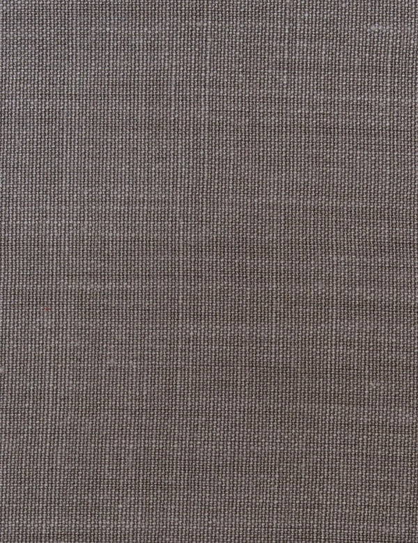 Flint Brown heavyweight 100% linen upholstery fabric in a cool dark brown-grey
