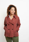 Grainline Studio Cortland Trench sewing pattern with modern swing shape, storm flaps, and bound seams for durability