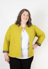 Stylish Tamarack Jacket sewing pattern, perfect for quilted layering, available from Grainline Studio at de Linum