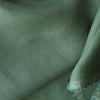 Lunar Green Linen Fabric - Lightweight, 100% European Flax, Rich Green Color