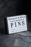Merchant & Mills Dressmaking Pins, nickel-plated for durable garment construction
